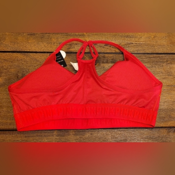 Pink Victoria's Secret  Red Sports Bra Pink Ultimate Free Pantie - Picture 3 of 4